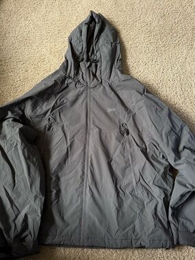 Pull&Bear STWD Grey Hooded Technical Lightweight Padded Jacket - Size XL